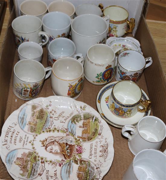A collection of coronation ware (18 pieces)